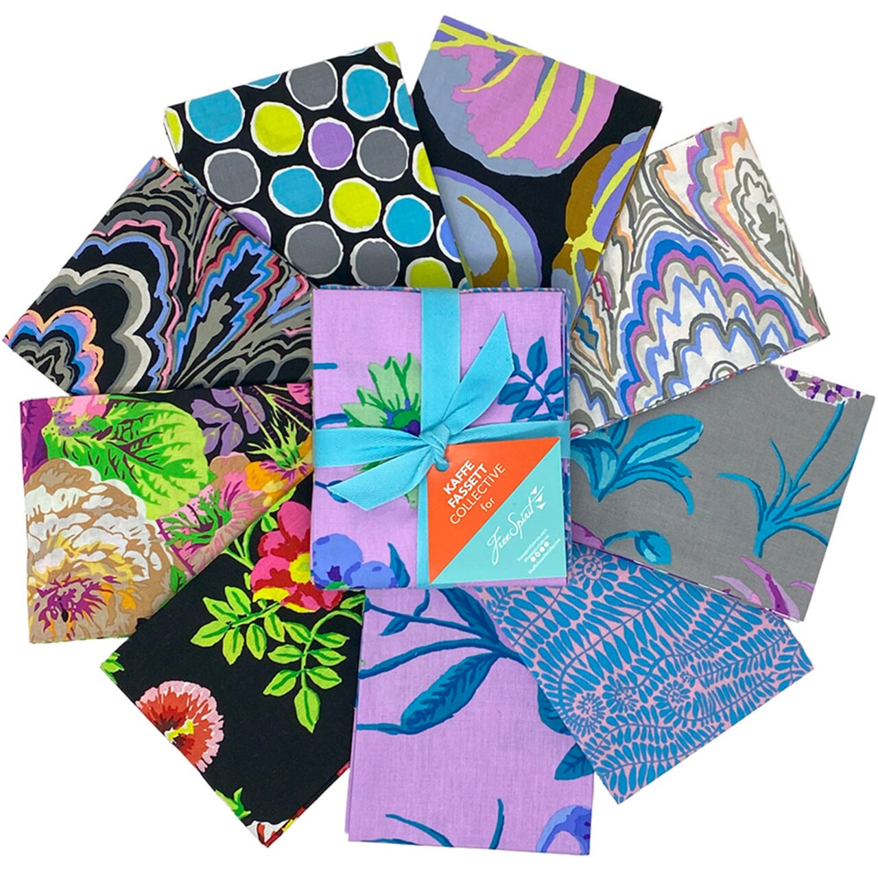 Kaffe Fassett Fat Quarter Bundle in Contrast 2025 by Kaffe Fassett Collective for Free Spirit (FB4FQGP.CONTRASTFEB25)